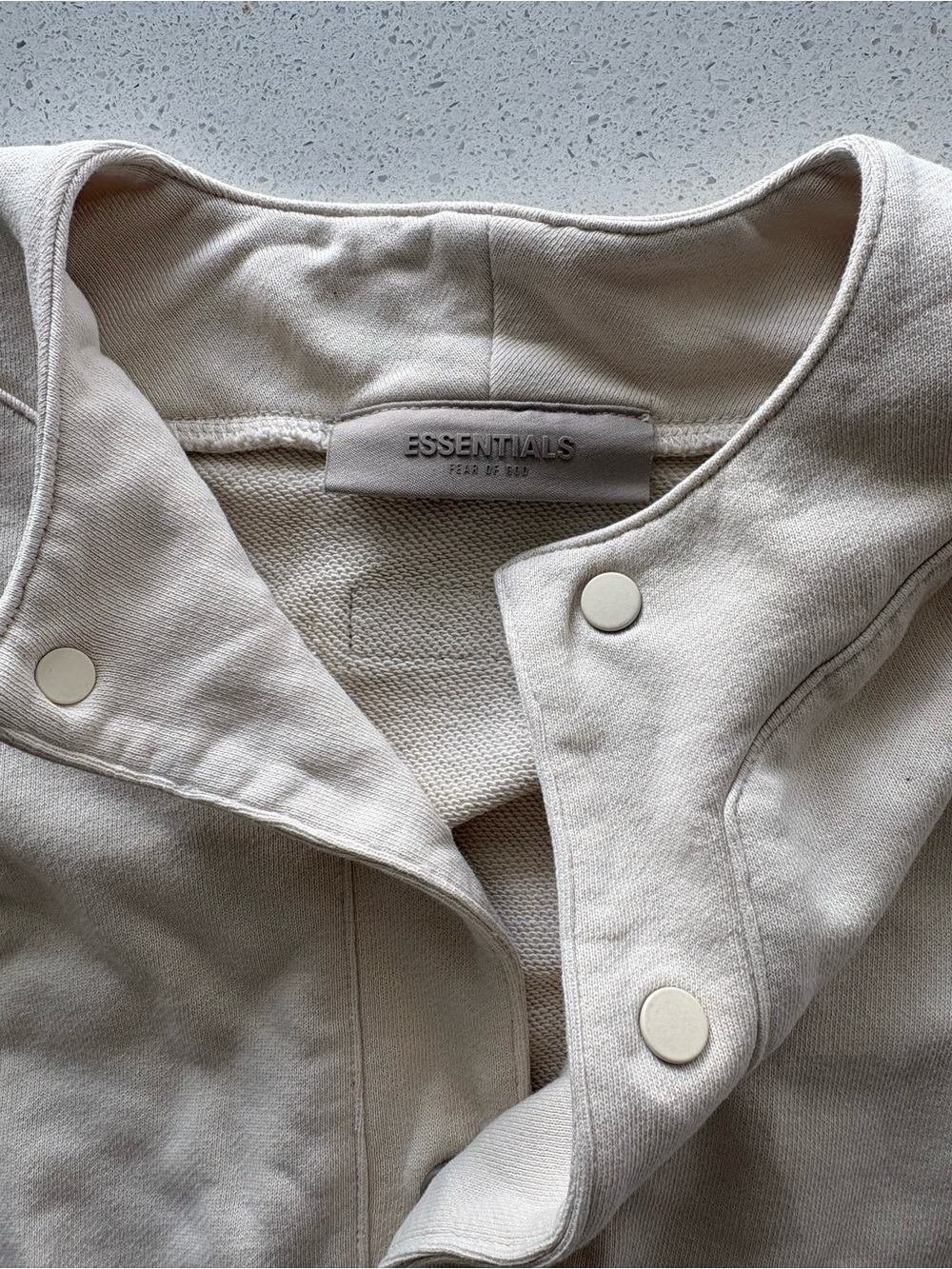 ESSENTIALS Fear of God Cream Snap-Front kids shirt